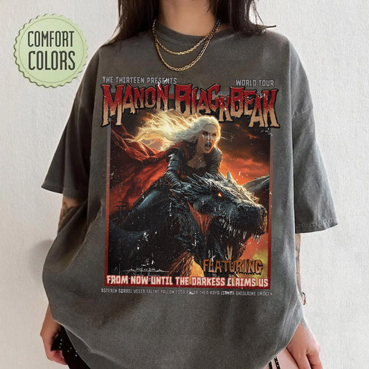 Manon Blackbeak Shirt, Featuring From Now Until The Darkness Claims Us, Ironteeth Witches Dorian Haviliard SJM Merch Terrasen Bookish