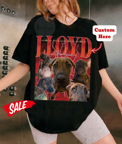 Vintage Custom Dog Shirt, Retro Collage Personalized Pet Shirt, 90's Custom Photo Vintage Graphic Tees, Insert Pet Design Personalized Gift