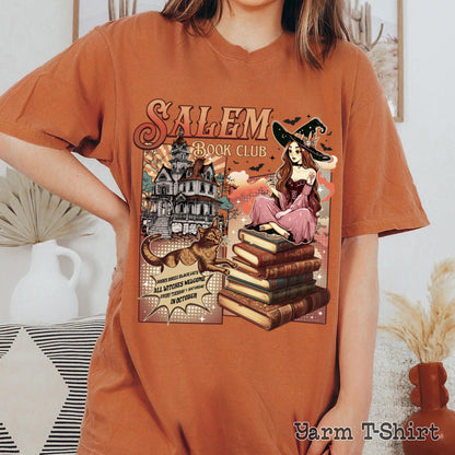 Salem Book Club Shirt, Bookish Halloween Shirt, Spooky Reader Shirt, Funny Book Lover, Salem Witches Shirt, Spooky Season Thriller Reader