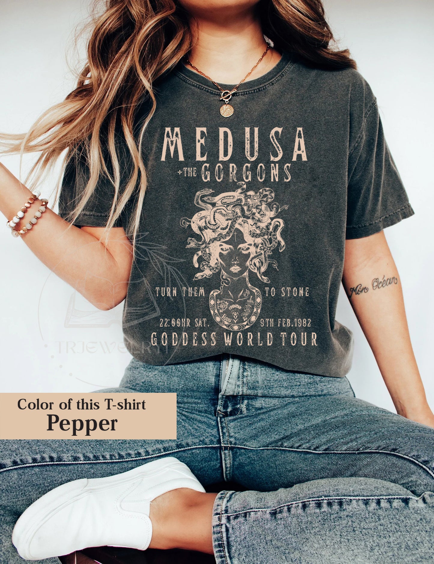 Medusa Distressed Band Tee Vintage Band T Shirt Snake Shirt Greek Mythology Greek Goddess Medusa Shirt Greek Apparel