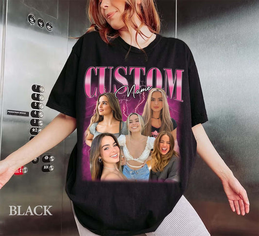 Custom Girl friend T-Shirt, Shirt With Girlfriend Face, Custom Photo Vintage Shirts, Custom Your Own Picture Idea, Graphic Wife Husband Tee