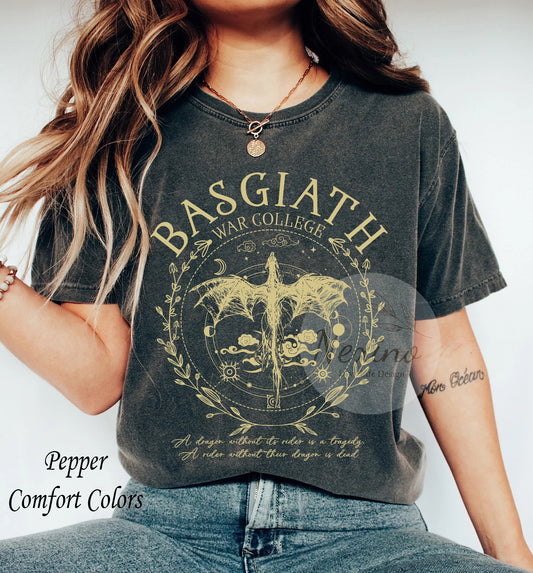 Basgiath War College Scribe Shirt, Fourth Wing Merch Shirt Dragon Rider Violet Sorrengail Xaden Riorson Fantasy Bookish The Empyrean Series