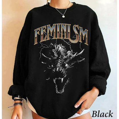 Feminism Dragon Fantasy shirt Feminist T-Shirt Feminist art Womens Empowerment Death Metal Shirt, Weirdcore, Ironic Shirt