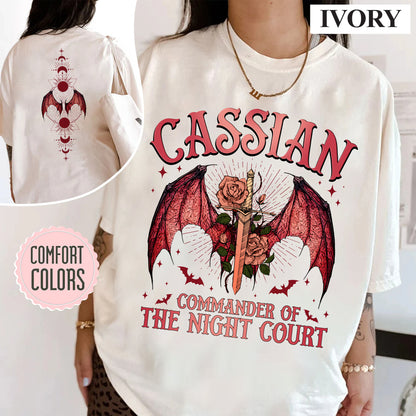Acotar Shirt Cassian, Velaris City Of Starlight Acotar Two-sided Shirt, The Night Court Shirt, Court Of Dreams, Cassian, Booklover Shirt