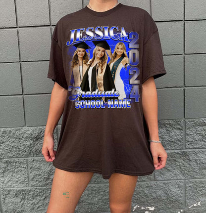 Custom Graduation Shirt, Custom Photo Graduate Shirt, Family Graduation 2024 Shirt, Senior T-Shirt, Class of 2024 Shirt, Graduation Party