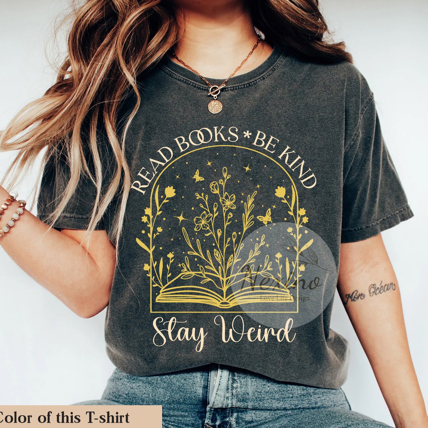 Read Books Be Kind Stay Weird Shirt, Comfort Colors Shirt, Kindness Shirt, Book Lover Shirt, Bookish Shirt, Gift For Reader, Teacher Shirt