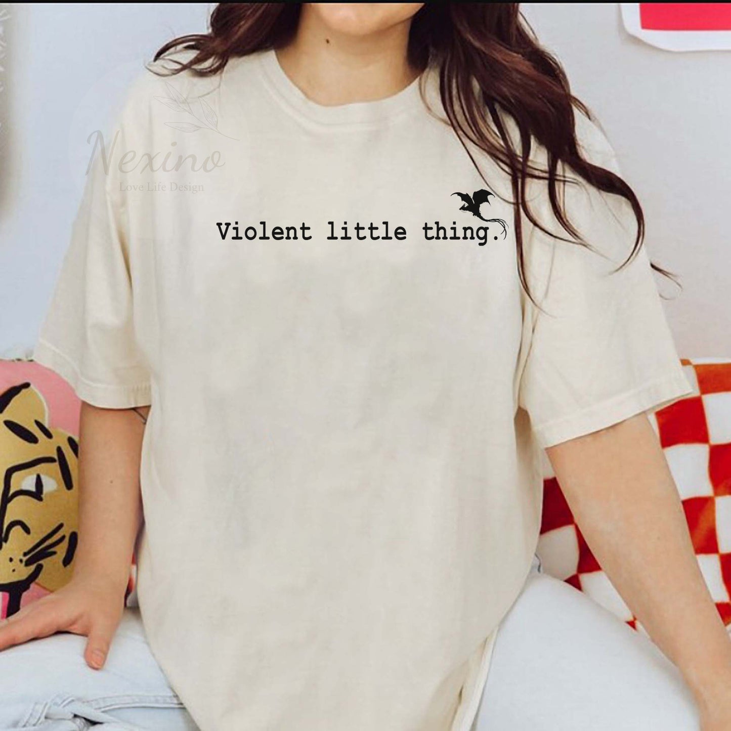 Violent Little Thing Shirt, Xaden Riorson House Tee, Fourth Wing Merch, Violet Sorrengail Silver One, Basgiath War College, Dragon Rider, Bookish Gift