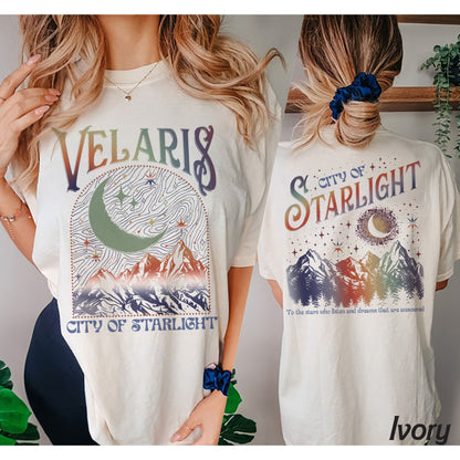 Velaris City of Starlight ACOTAR Shirt Comfort Colors, The Night Court Shirt, Bookish Gift, Court of Thorns and Roses Shirt | SJM Merch