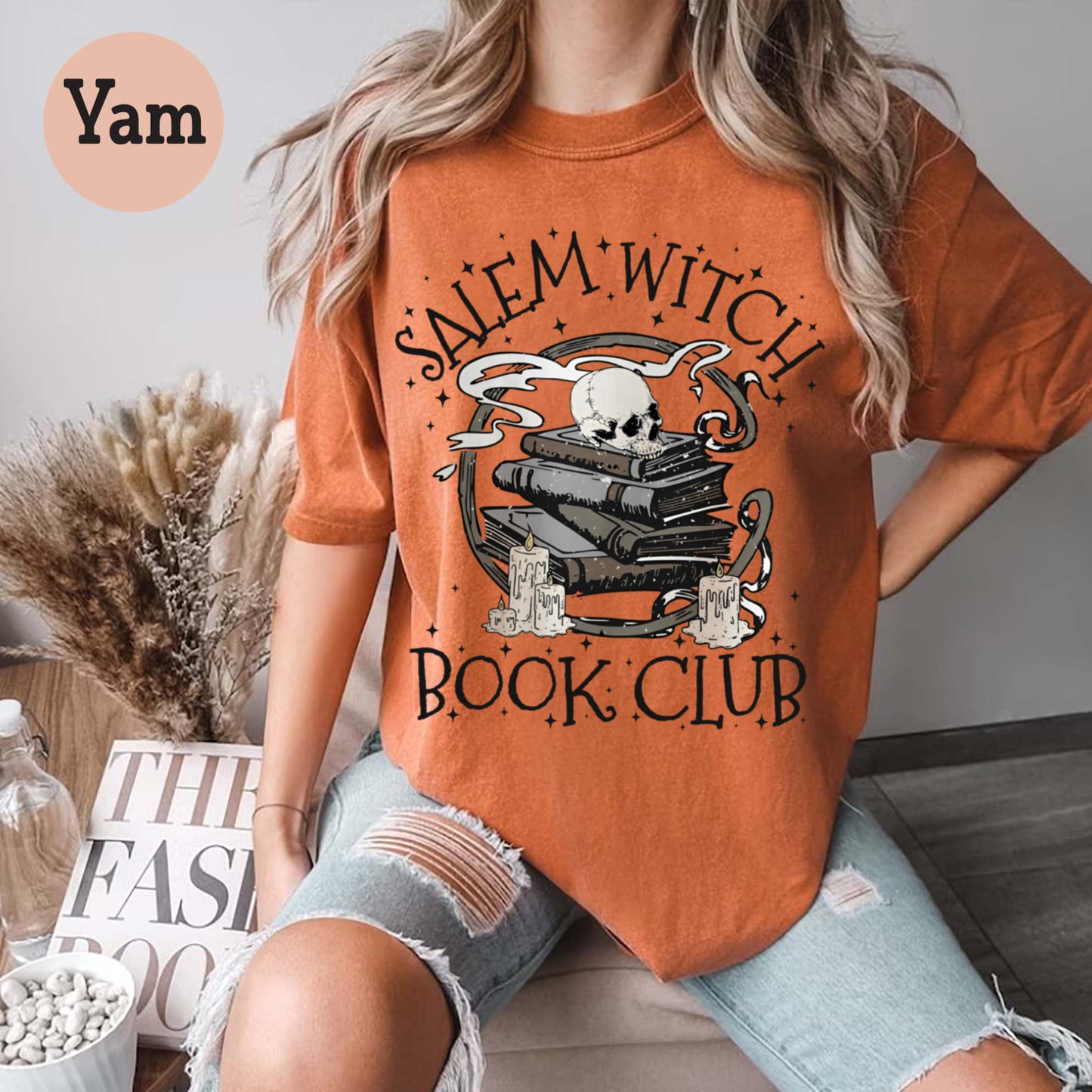 Salem Witch Book Club Shirt, Halloween Book Lover Shirt, Salem Massachusetts Shirt, Halloween Library Shirt, Funny Reader Shirt, Retro Skull