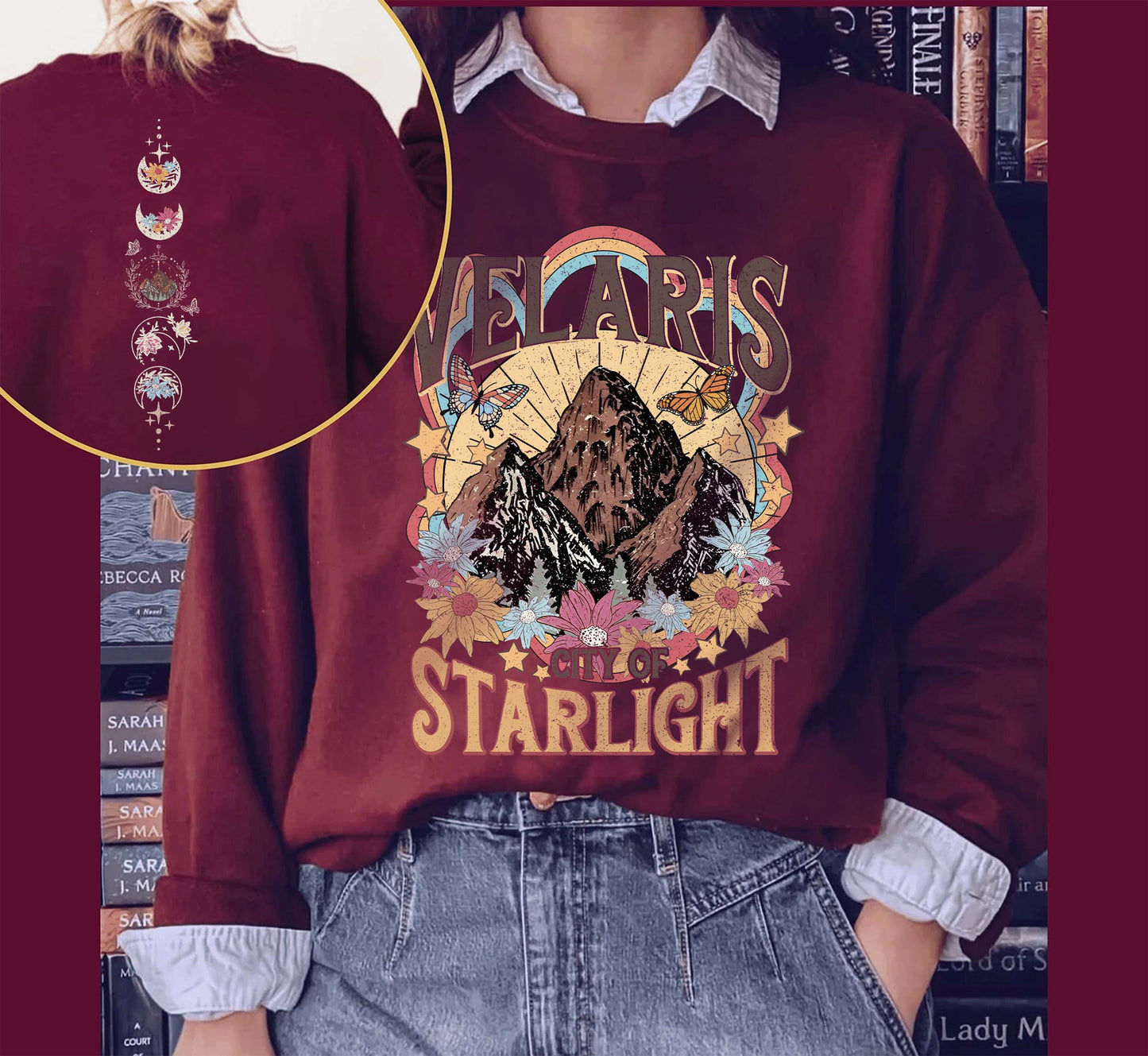Velaris City Of Starlight ACOTAR Two-Sided Sweatshirt, The Night Court Shirt, Court of Dreams, Rhysand, Cassian, Sarah J Maas, Booklover Tee
