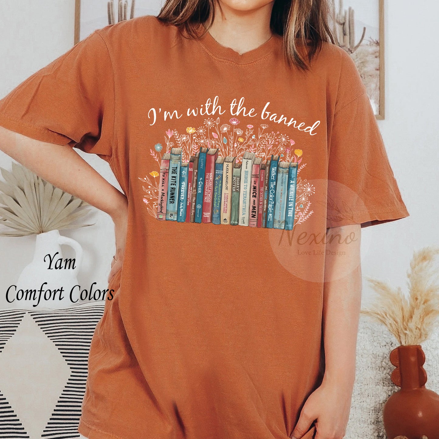 I'm With The Banned, Banned Books Shirt, Banned Books Graphic T-Shirt, Reading Shirt, Librarian Shirt, Bookish Shirt, Gift for Book Lover
