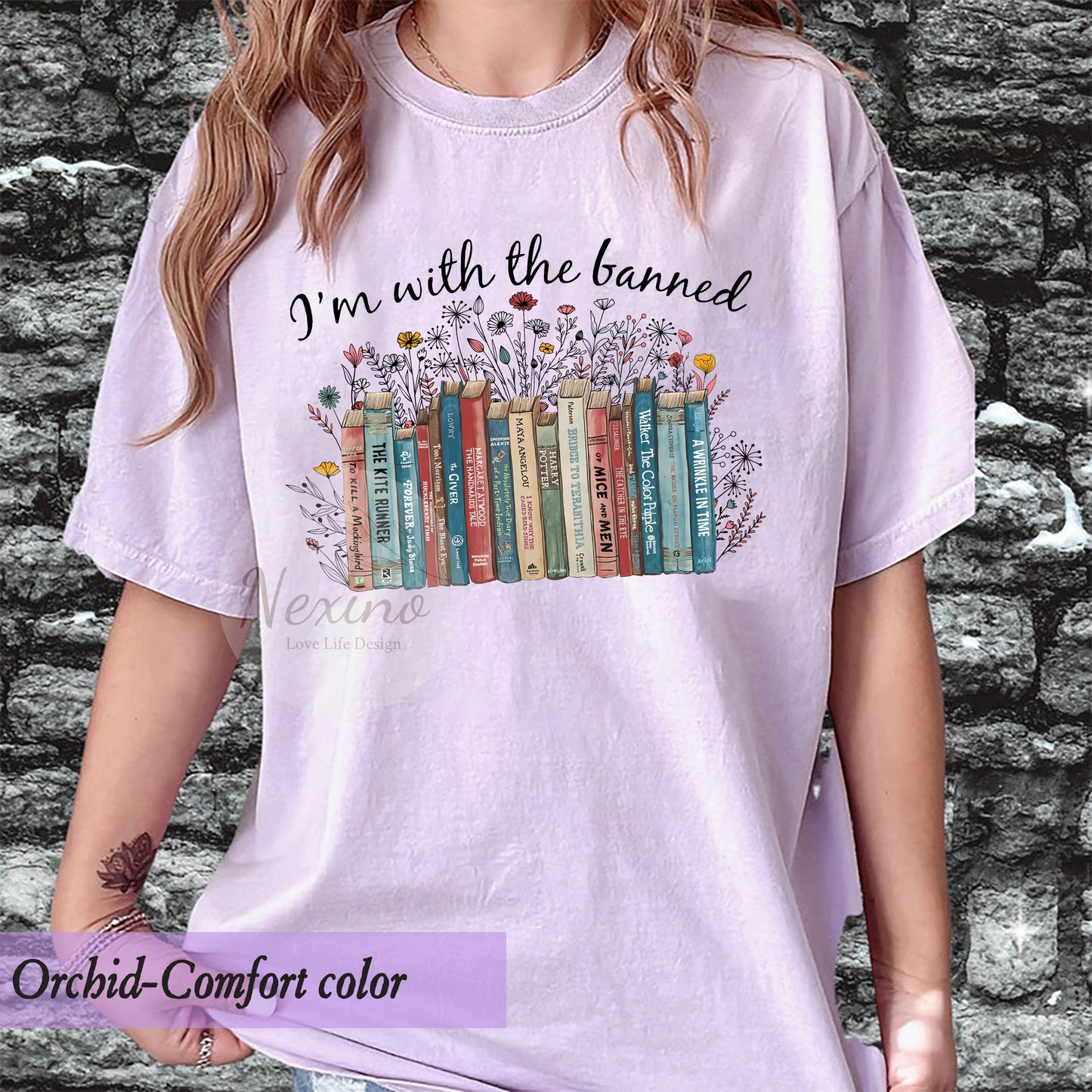 I'm With The Banned, Banned Books Shirt, Banned Books Graphic T-Shirt, Reading Shirt, Librarian Shirt, Bookish Shirt, Gift for Book Lover