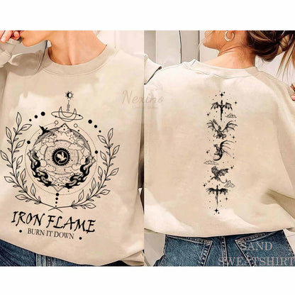 Iron Flame Comfort Color Shirt, Basgiath War College Sweatshirt, Dragon Rider, Fourth Wing Shirt, Rebecca Yoros, Violet Sorengial, Bookish.