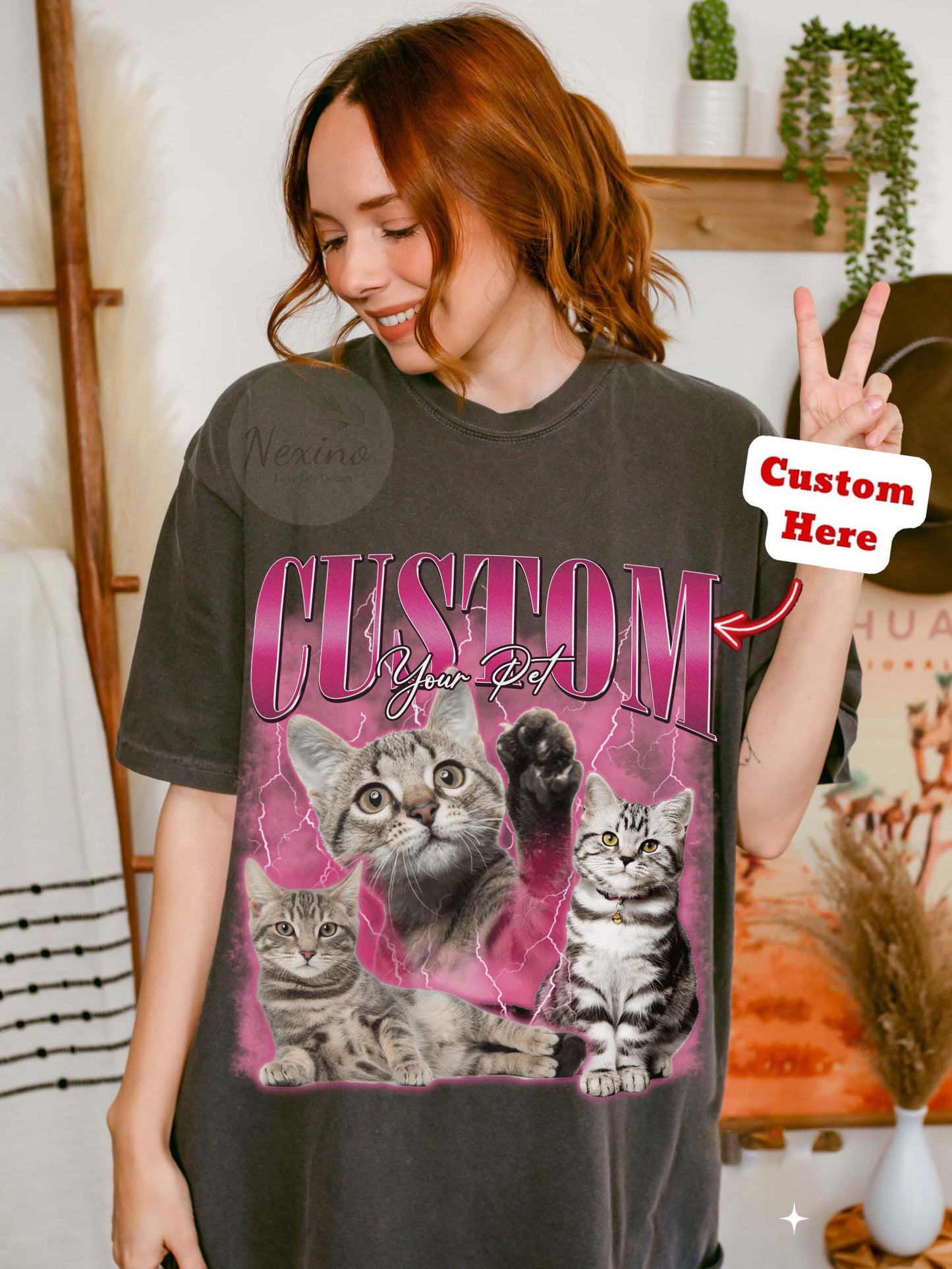 Custom Comfort Colors Pet Shirt, Retro Collage Shirt, Custom Pet Shirt, Retro 90's Custom Shirt, Women's Custom Tee, Christmas Gift Shirt