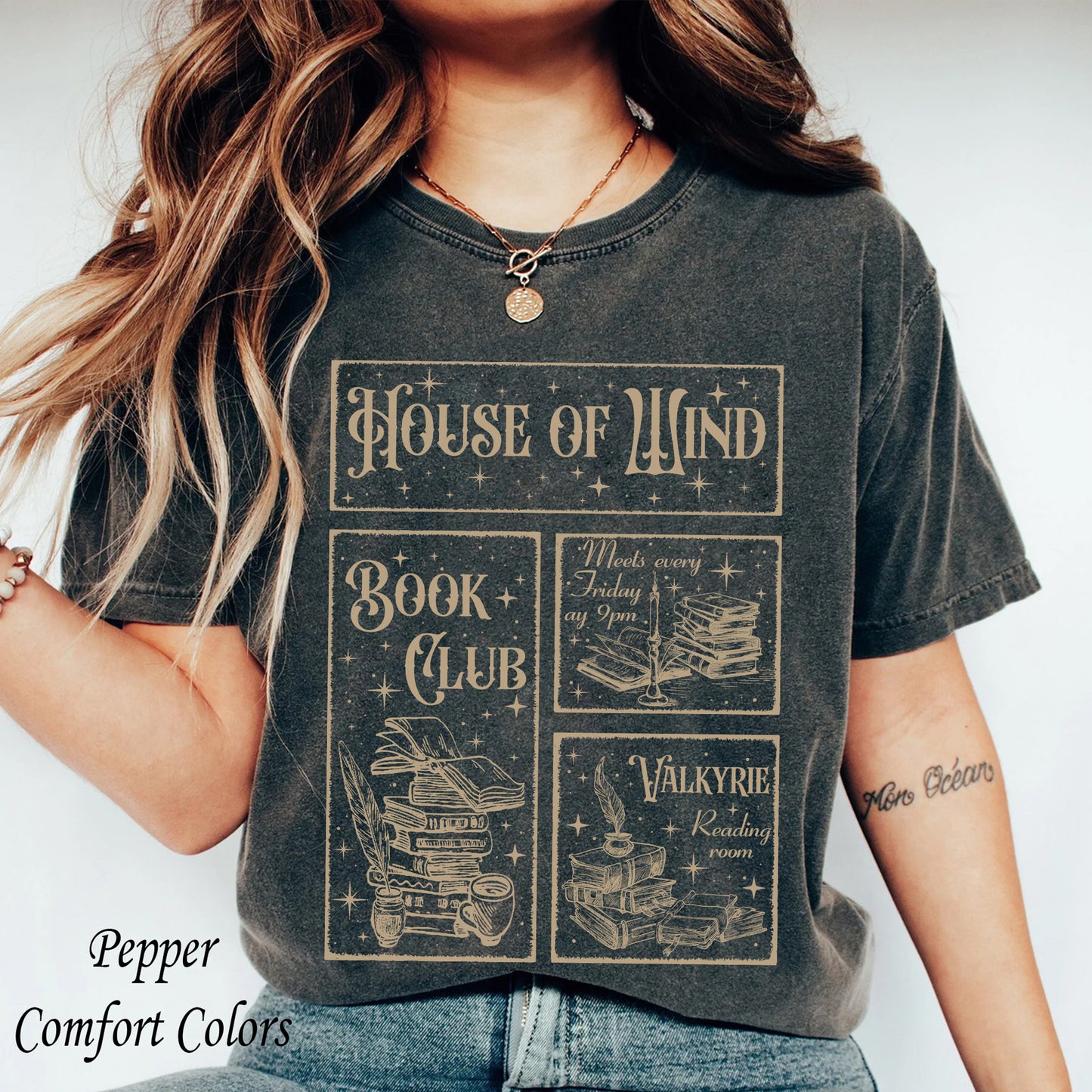 ACOTAR House Of Wind Book Club Shirt, Night Court Velaris House Of Wind Library Sarah J Maas Throne of Glass, Valkyrie Reading Room SJM
