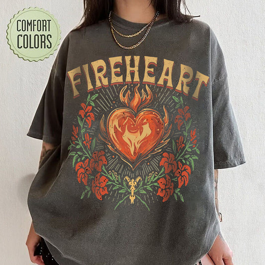 Vintage Fire-heart Shirt, Throne of Glass t-shirt, To Whatever End Shirt, SJM Quotes Tee, Comfort Colors SJM Tee, You do not yield t-shirt