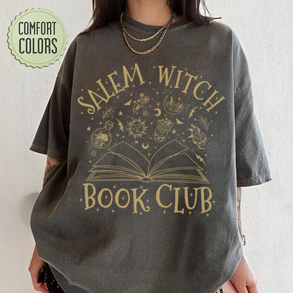 Salem Book Club Shirt, Bookish Halloween Tee, Spooky Book Lover Shirt, Salem Witches, Spooky Season Ghost Skeleton Shirt Thriller Reader