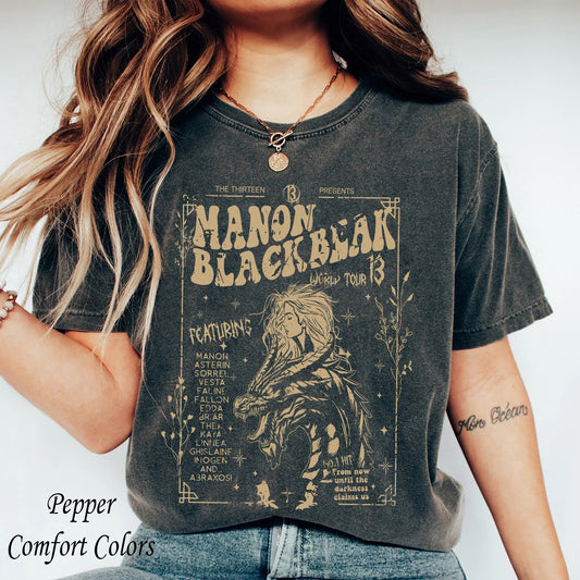 Vintage Manon Blackbeak Shirt, Throne of Glass Comfort Colors Shirt, The Thirteen Shirt, Abraxos Shirt, Throne of Glass Tshirt