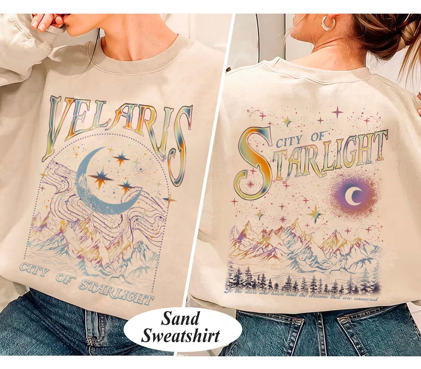 Velaris City Of Starlight ACOTAR Two-Sided Sweatshirt, The Night Court Shirt, Court of Dreams, Rhysand, Cassian, Sarah J Maas, Booklover Tee