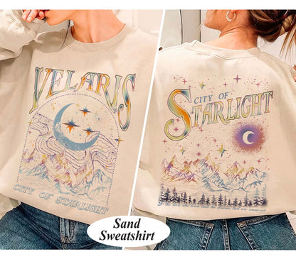 Velaris City Of Starlight ACOTAR Two-Sided Sweatshirt, The Night Court Shirt, Court of Dreams, Rhysand, Cassian, Sarah J Maas, Booklover Tee