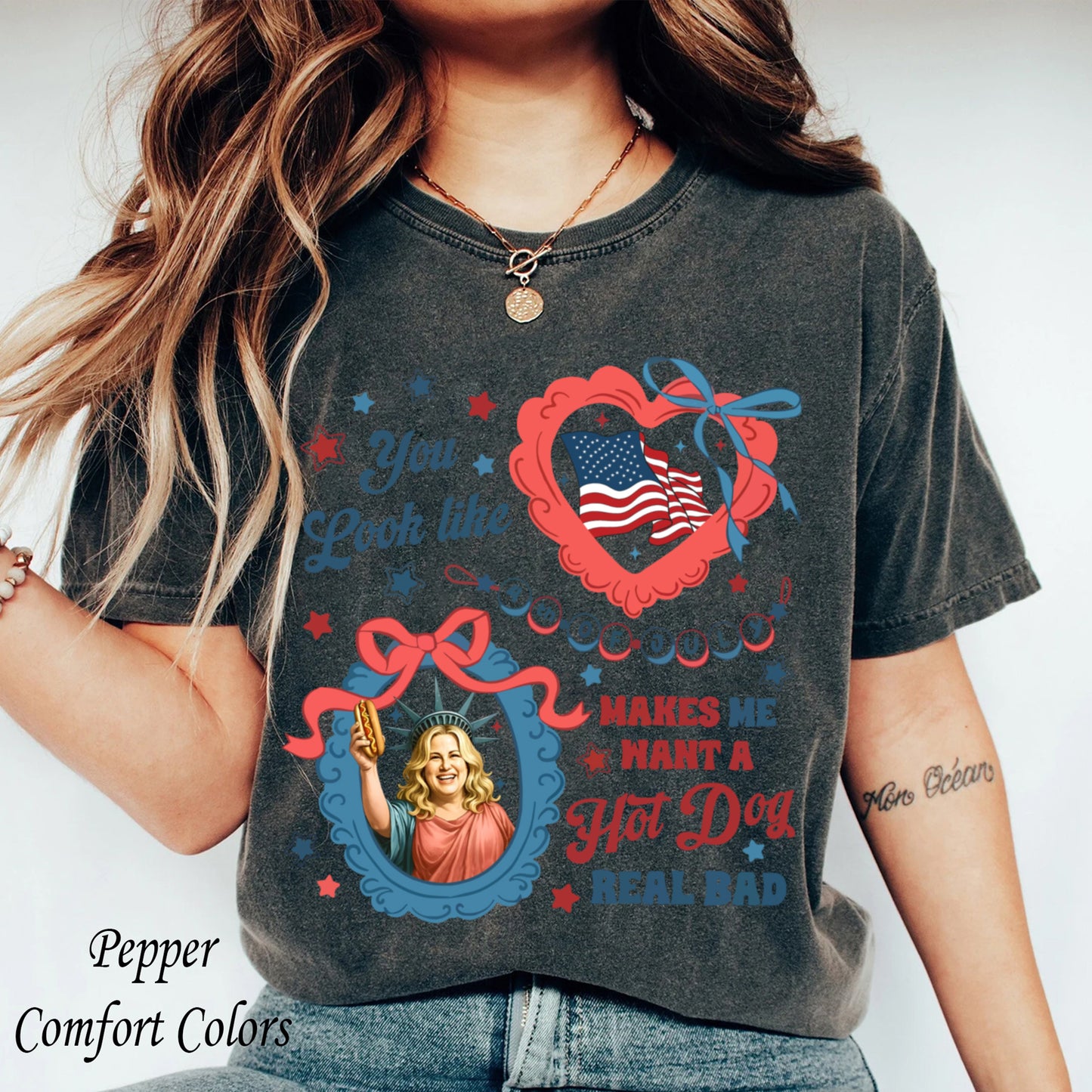 You Look Like The 4th Of July Makes Me Want A Hot Dog Real Bad Shirt, Funny 4th July Hot Dog Lover Shirt, Funny Meme Shirt, Meme T Shirt
