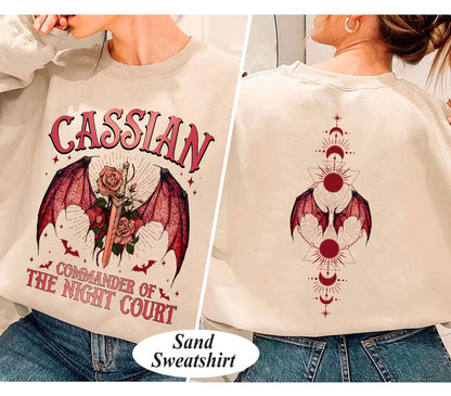 Acotar Shirt Cassian, Velaris City Of Starlight Acotar Two-sided Shirt, The Night Court Shirt, Court Of Dreams, Cassian, Booklover Shirt