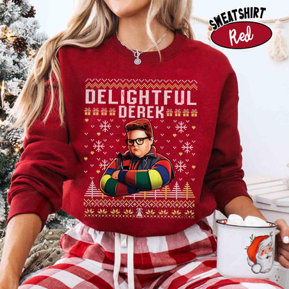 Delightful Derek Chistmas Shirt, Comfort Color Movie Shirt, Gift For Move Fan, Trending Shirt, Gift For Friend