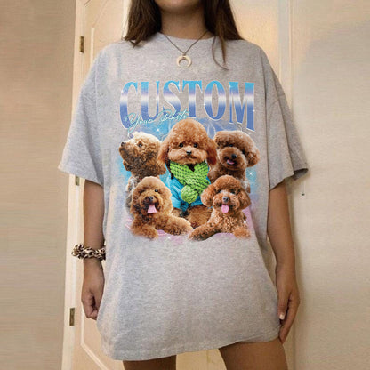 Vintage Custom Dog Shirt, Retro Collage Personalized Pet Shirt, 90's Custom Photo Vintage Graphic Tees, Insert Pet Design Personalized Gift