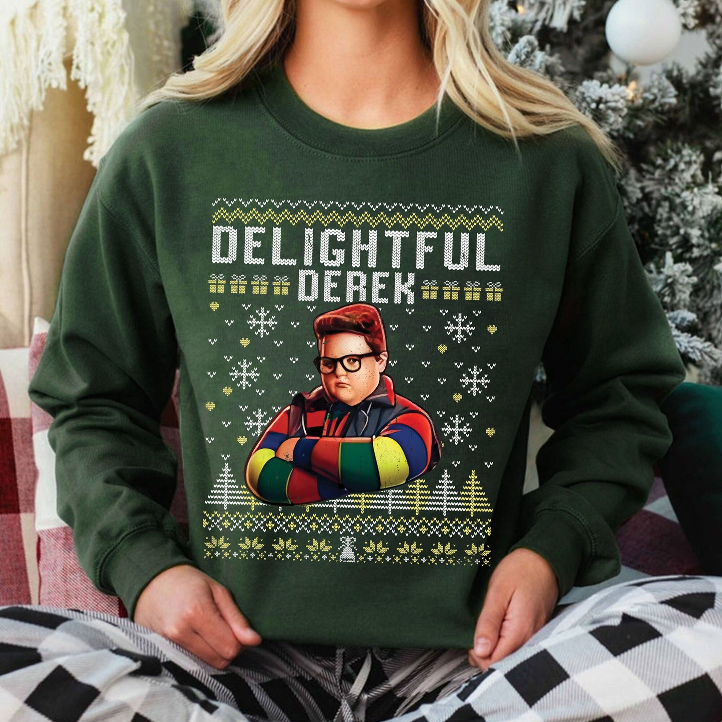 Delightful Derek Chistmas Shirt, Comfort Color Movie Shirt, Gift For Move Fan, Trending Shirt, Gift For Friend