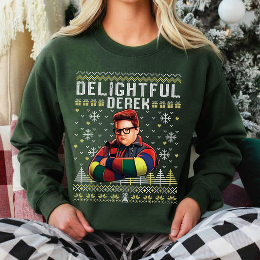 Delightful Derek Chistmas Shirt, Comfort Color Movie Shirt, Gift For Move Fan, Trending Shirt, Gift For Friend