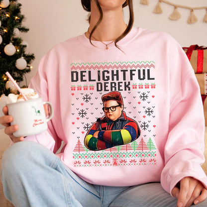 Delightful Derek Chistmas Shirt, Comfort Color Movie Shirt, Gift For Move Fan, Trending Shirt, Gift For Friend