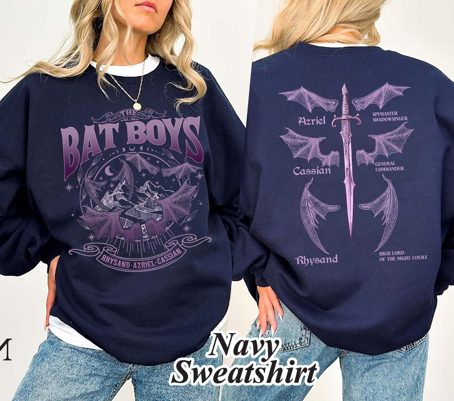 The Bat Boys Comfort Colors Shirt, ACOTAR Merch, Night Court Illyrians Tee, A Court of Thorns and Roses, Rhysand Cassian Azriel Apparel