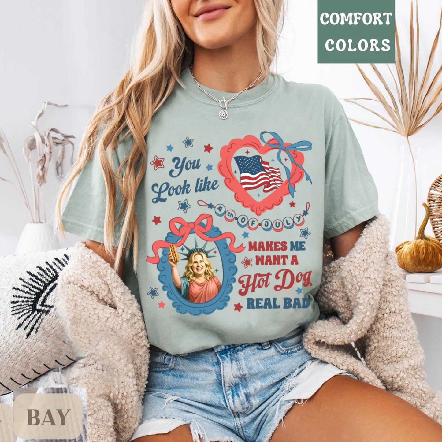 You Look Like The 4th Of July Makes Me Want A Hot Dog Real Bad Shirt, Funny 4th July Hot Dog Lover Shirt, Funny Meme Shirt, Meme T Shirt