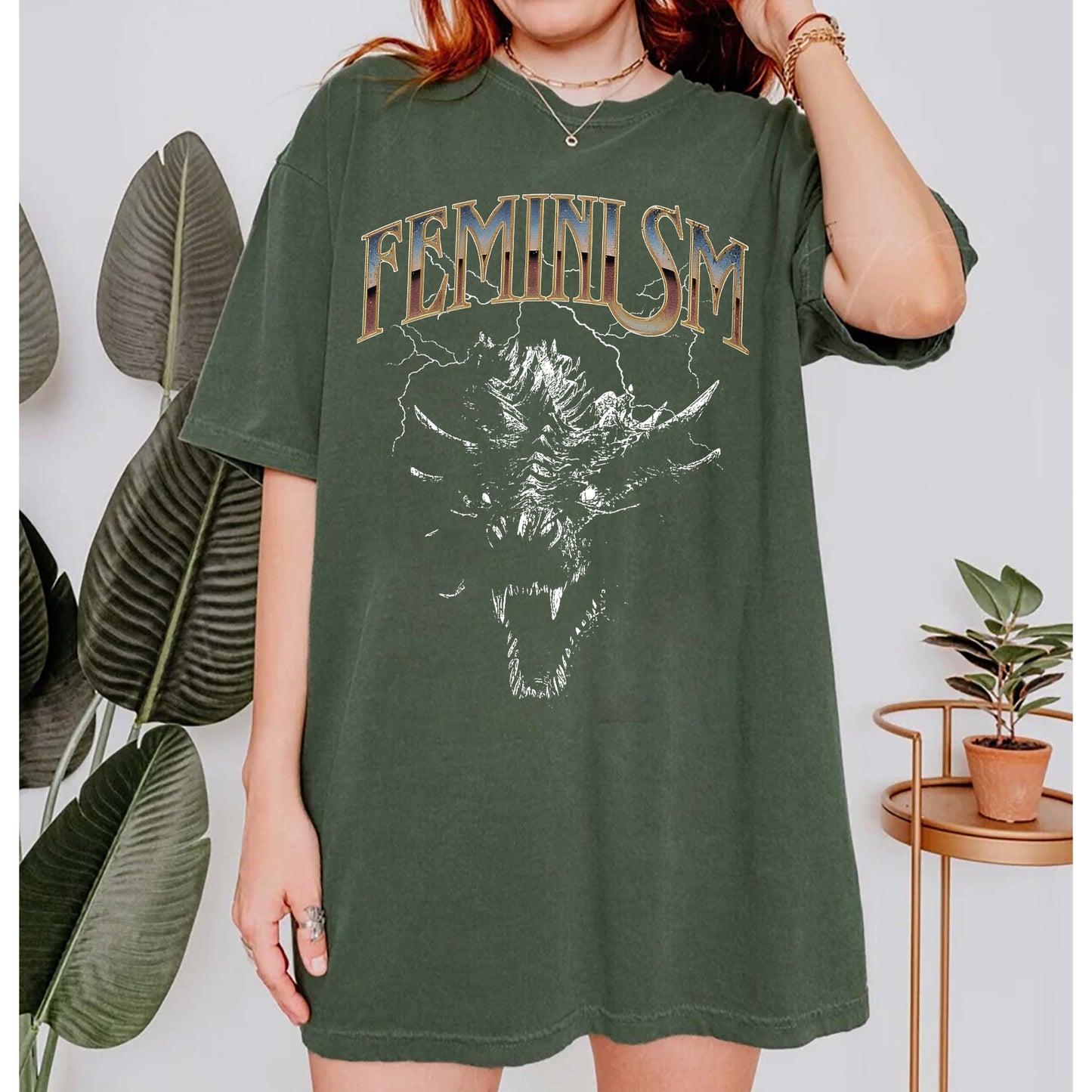 Feminism Dragon Fantasy shirt Feminist T-Shirt Feminist art Womens Empowerment Death Metal Shirt, Weirdcore, Ironic Shirt