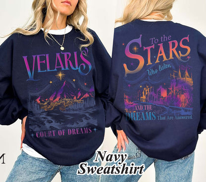 Velaris City Of Starlight Two-Sided Comfort Colors Shirt, The Night Court Shirt, SJM Shirt, Acotar Velaris Shirt