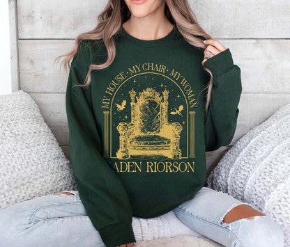 My House My Chair My Woman Shirt, Xaden Riorson House Shirt, Iron Flame Shirt, Fourth Wing Shirt, Rebecca Yaros Fan Gift, Violet Sorrengail