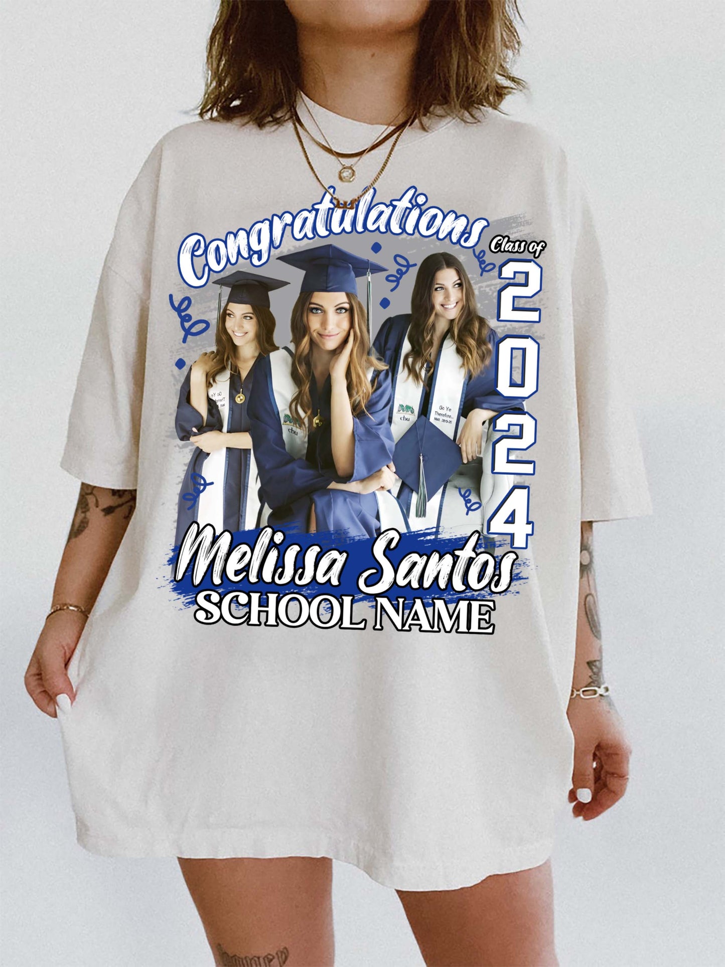 Custom Graduation Shirt, Custom Photo Graduate Shirt, Family Graduation 2024 Shirt, Senior T-Shirt, Class of 2024 Shirt, Graduation Party