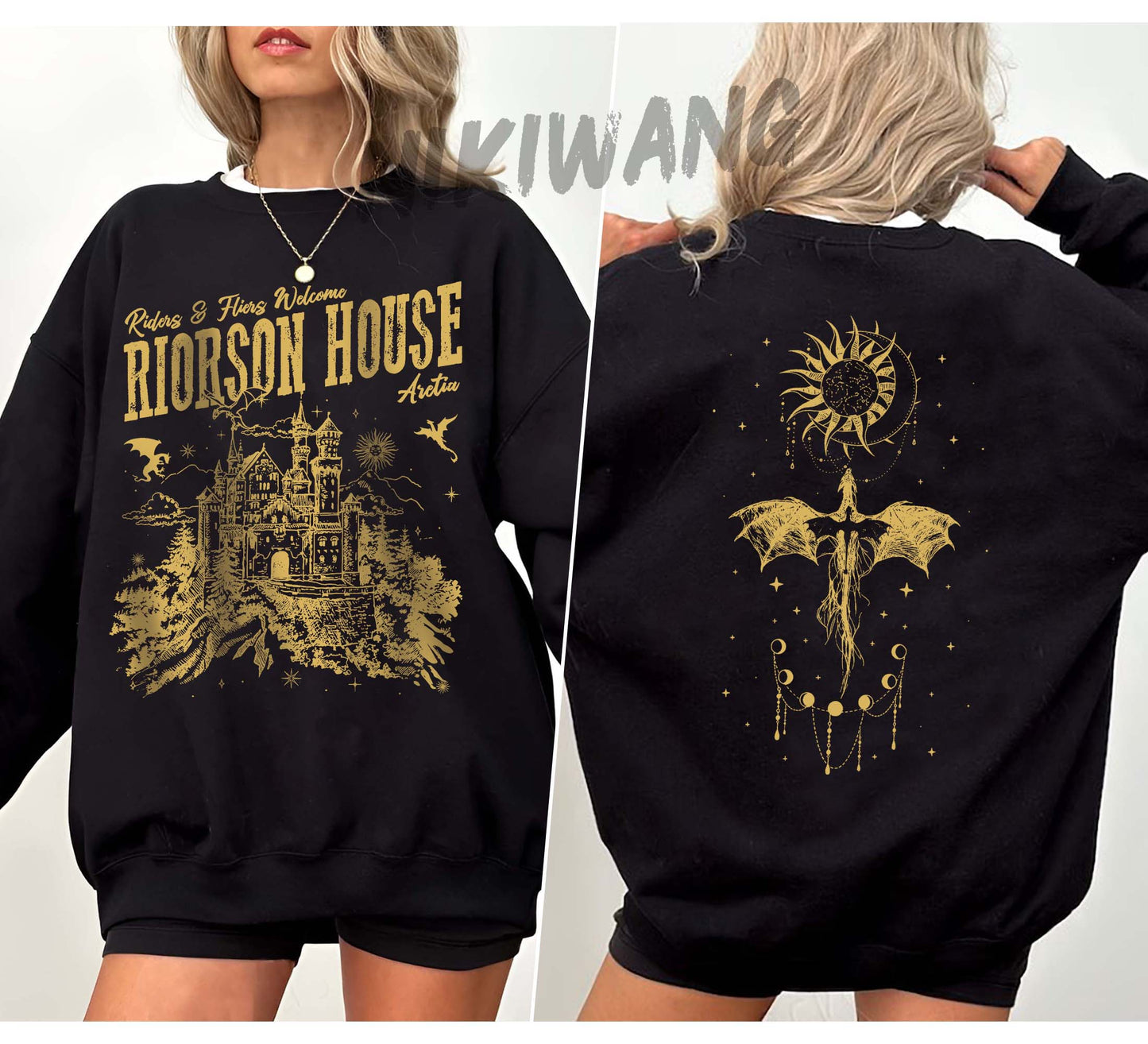 Xaden Riorson House Shirt, Iron Flame Shirt, Dragon Rider 2-Sided Shirt, Violet Sorrengail, Bookish Gifts