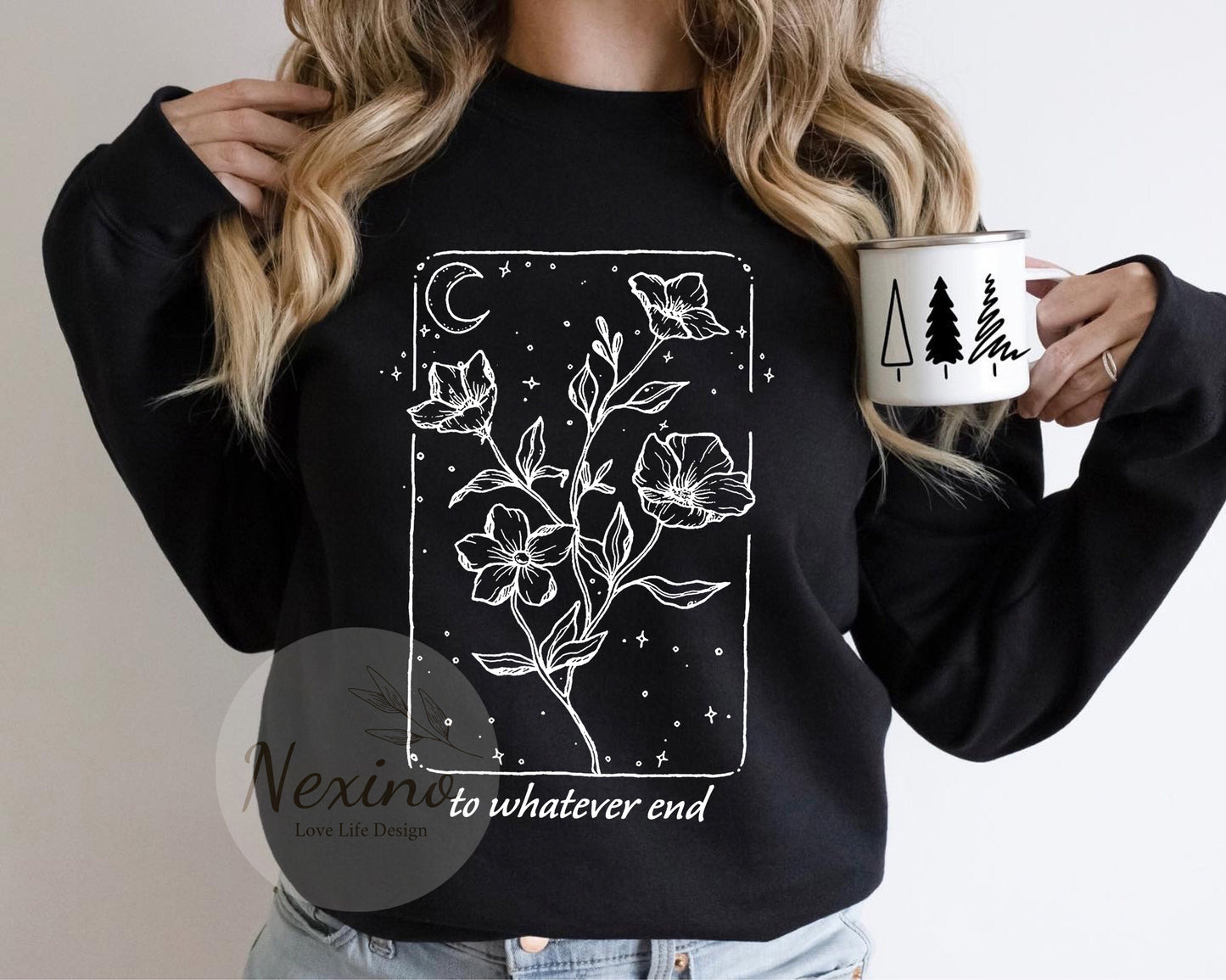 Throne Of Glass Flower Aelin Quote sweatshirt, The Thirteen Shirt, Throne Of Glass sweater, Gift for her To Whatever End Throne Of Glass Tee