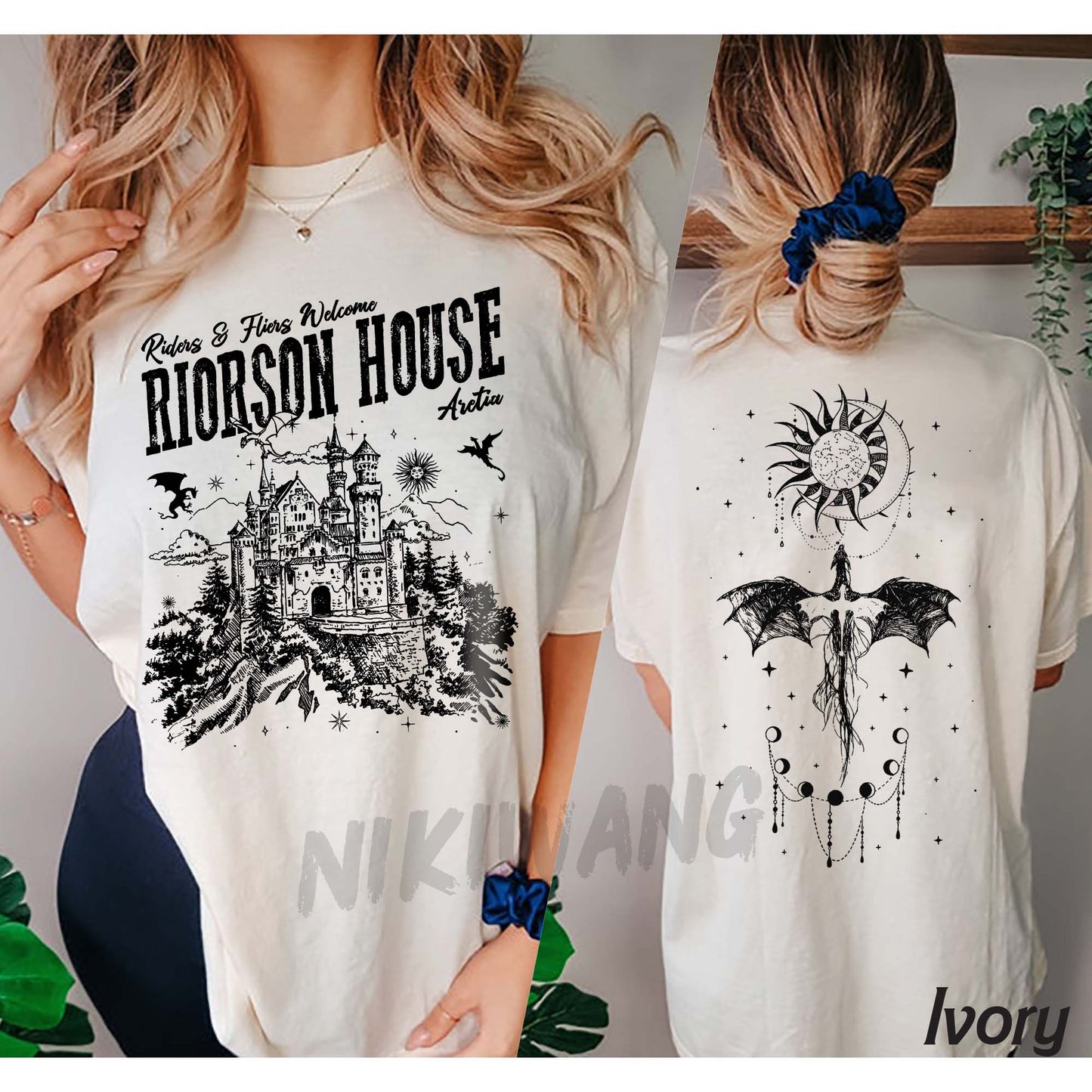 Xaden Riorson House Shirt, Iron Flame Shirt, Dragon Rider 2-Sided Shirt, Violet Sorrengail, Bookish Gifts