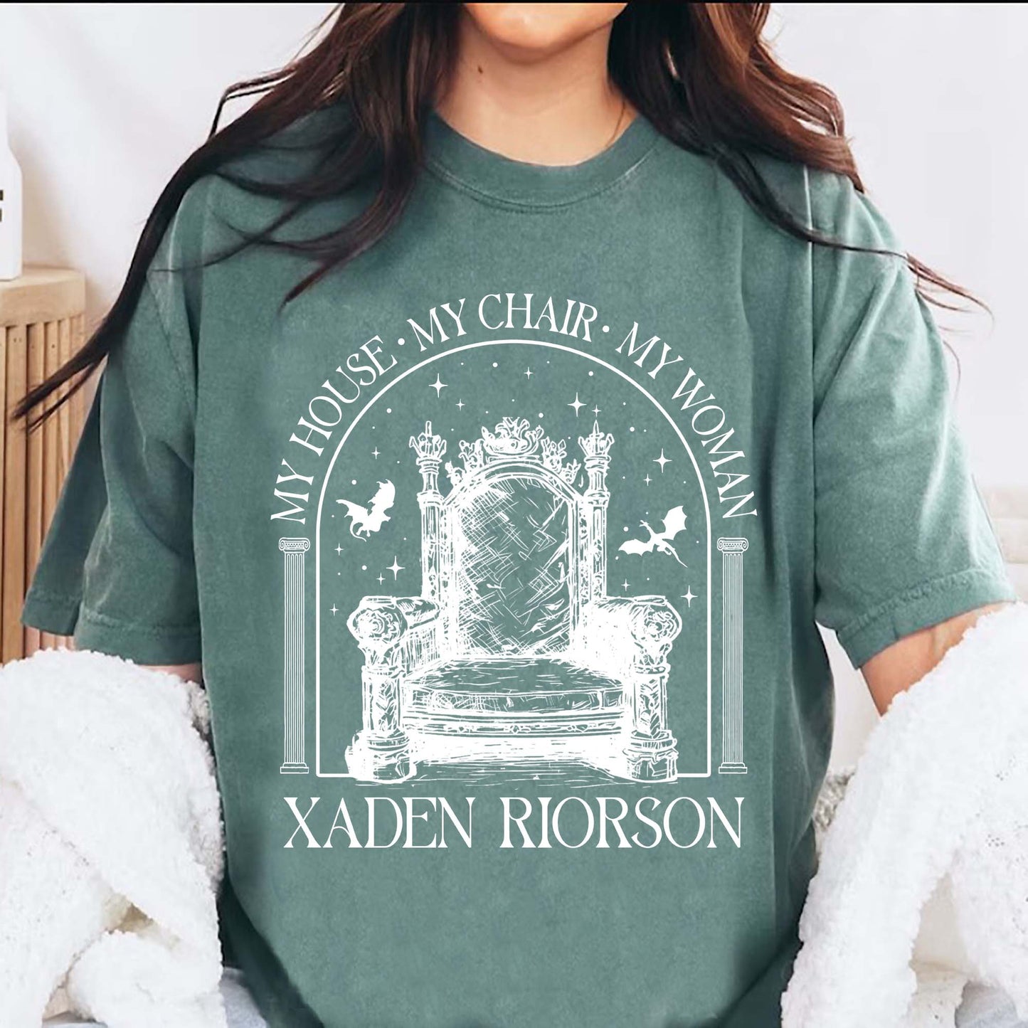 My House My Chair My Woman Shirt, Xaden Riorson House Shirt, Iron Flame Shirt, Fourth Wing Shirt, Rebecca Yaros Fan Gift, Violet Sorrengail