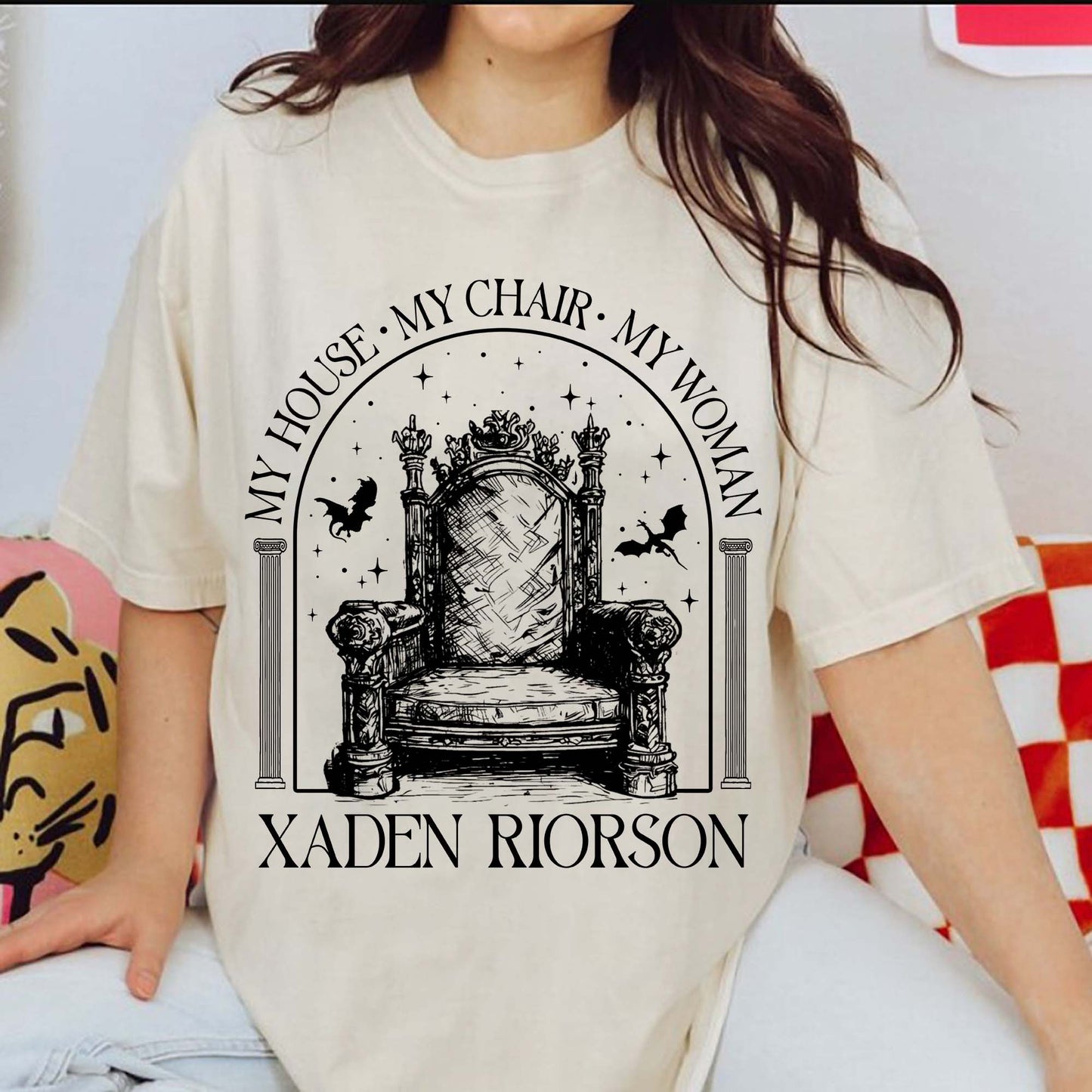 My House My Chair My Woman Shirt, Xaden Riorson House Shirt, Iron Flame Shirt, Fourth Wing Shirt, Rebecca Yaros Fan Gift, Violet Sorrengail