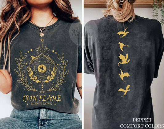 Iron Flame Shirt, Fourth Wing Shirt, Rebecca Yarros Shirt, Dragon Rider Shirt, Violt Sorrengail, Bookish Shirt, Basgiath War College Shirt