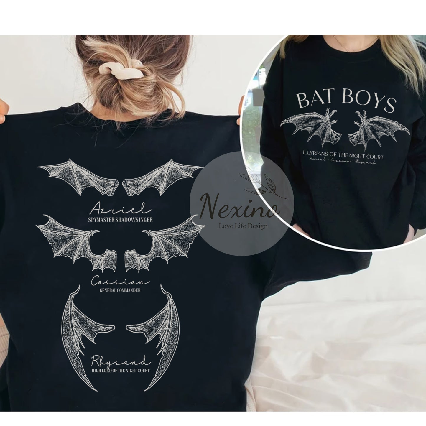 The Bat Boys Double-Sided Shirt, Retro Bat Boys Crew Shirt, Vintage Acotar Shirt, Bookish Shirt, The Bat Boys Fan Club, Gift for him