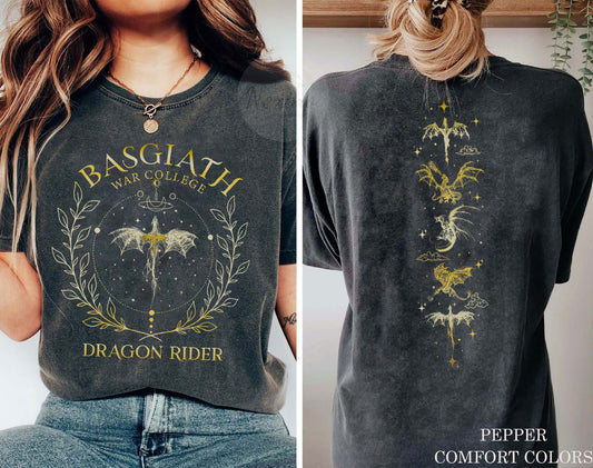 Basgiath War College Double-side Sweatshirt, Fourth Wing Shirt, Dragon Rider, Rebecca Yoros, Fourth Wing, Violet Sorrengail, Bookish Shirt