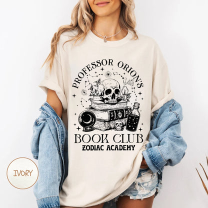 Professor Orions Book Club Zodiac Academy Merch Shirt, Gift for Book Lover, Fantasy Reader, Bookworm Merch, Gift for Her