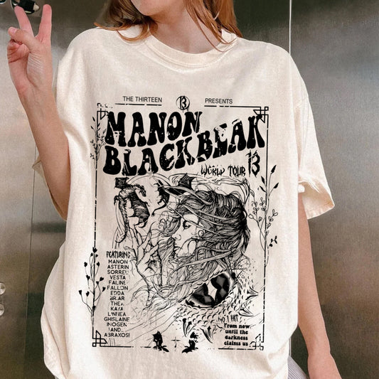 Manon Blackbeak Throne of Glass Vintage Shirt, The Thirteen Shirts, From Now Until The Darkness Claims Us Tee, ACOTAR Crescent City