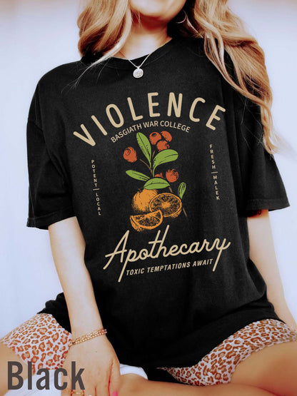 Violet Sorrengail Apothecary Shirt, Basgiath War College Merch, gift for book lovers, Fourth Wing, Quadrant Shirt, Bookish Sweatshirt
