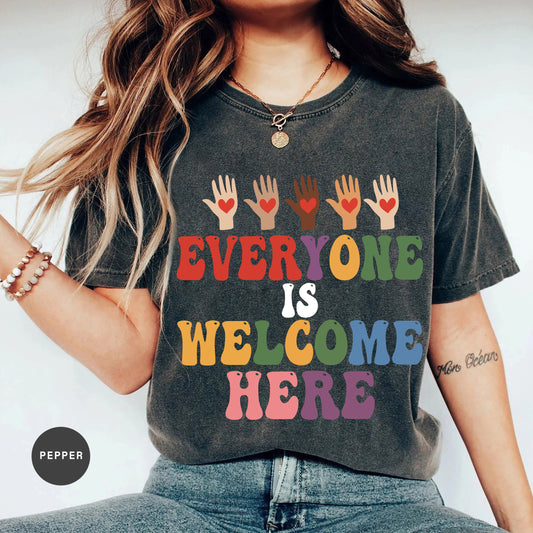 Idaho teacher shirt everyone is welcome here, inclusion and equality t shirt, protest and resist t shirt, idaho teacher t shirt