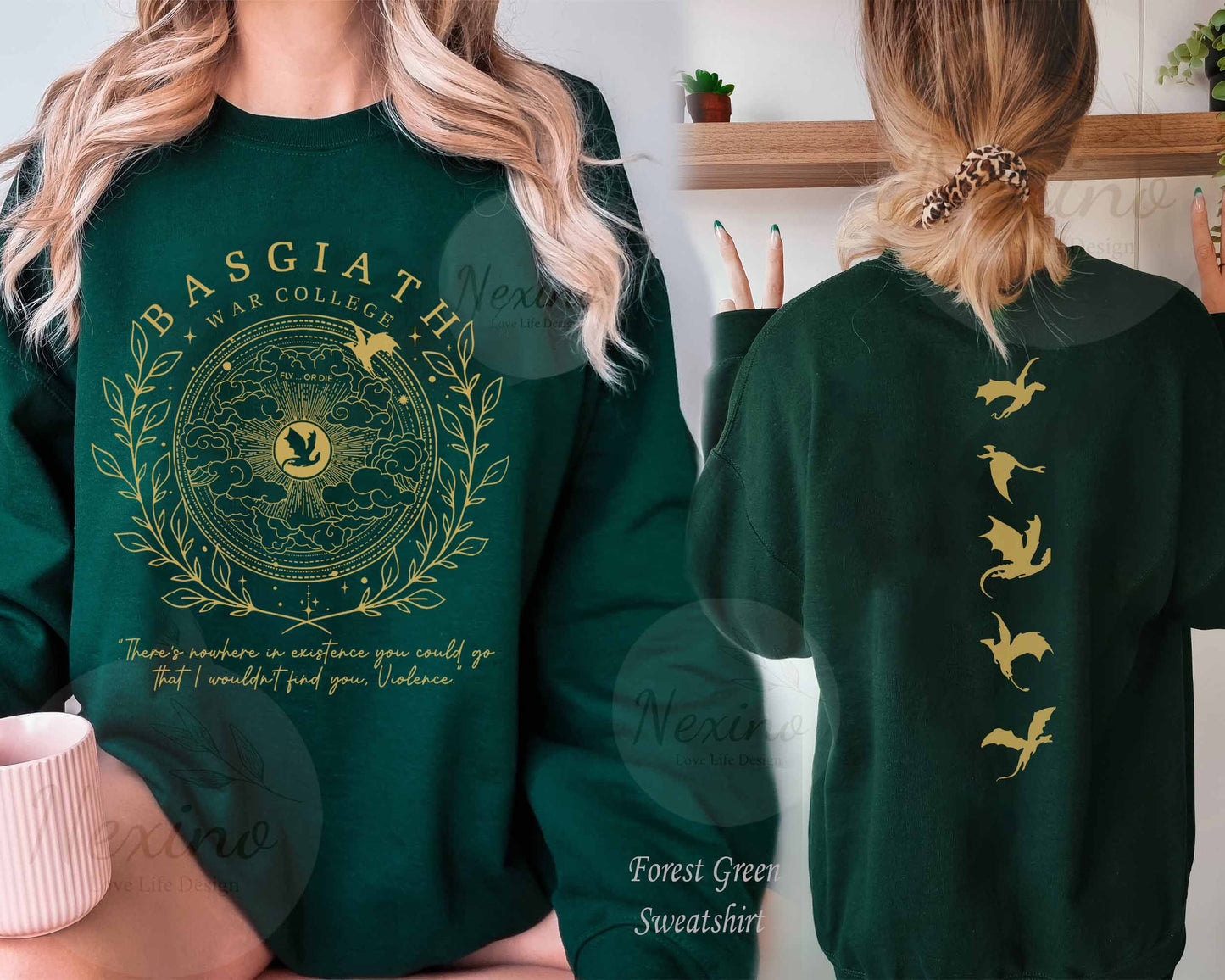 Basgiath War College Double-Sided Shirt Fourth Wing Shirt Dragon Rider Shirt Bookish Shirt Vintage Basgiath War College Rebecca Yarros The Empyrian Series